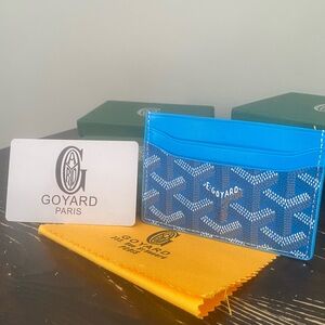 Goyard light Blue Card Holder